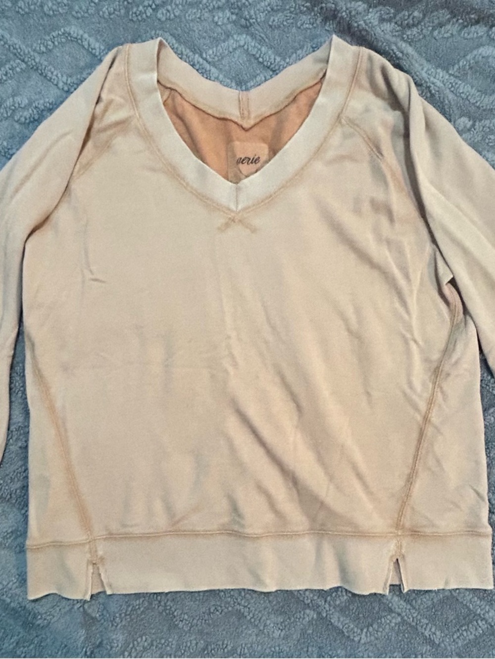 Aerie Women's Soft V-Neck Lightweight Pullover Sweatshirt